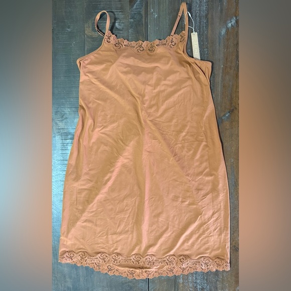 Skims Fits Everybody Lace Slip Dress Bronze 4X NWT - Picture 1 of 5